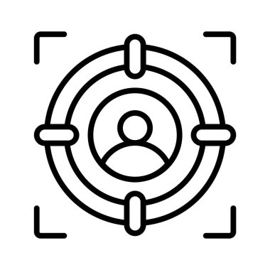 Focus, precision, and goal achievement, ready to use icon of customer hunting