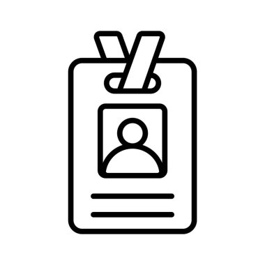 Profesyonel profili temsil eden satır tanımlama kartı simgesi.