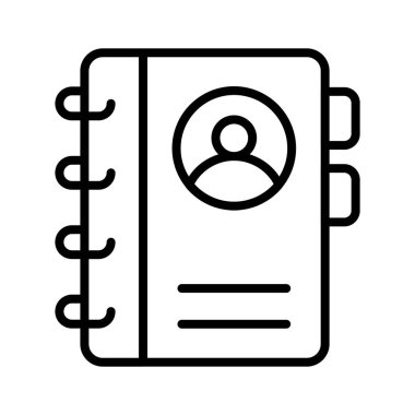 istemci veya kişi yönetimini temsil eden dizüstü bilgisayarın satır simgesi.