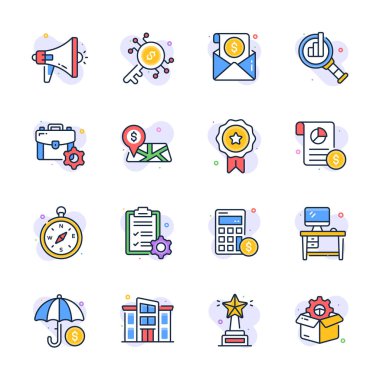 Get this amazing icons set of business and finance in modern style