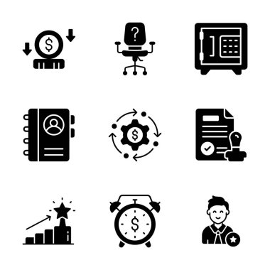 Take your hands on this amazing entrepreneurship flat icons, ready for premium use