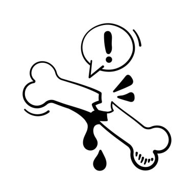 Kırık kemikler yaralanma, kırık ya da travma tedavisini gösteriyor..