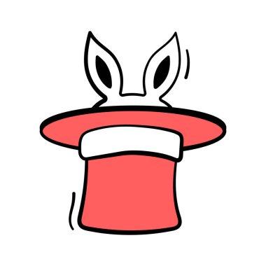 Sihirli şapkanın karalama stilindeki şu muhteşem ikonuna bir bakın.