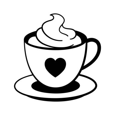 Bu moda el çizimi Noel içeceği, premium vektör ikonunu alın.