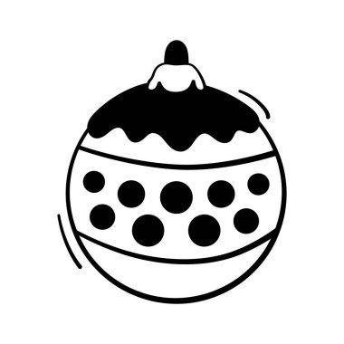 Dekoratif takıların iyi tasarlanmış karalama tarzı simgesi