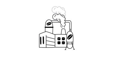 Kahve fabrikasının görsel olarak mükemmel canlandırılmış ikonuna bir bakın.