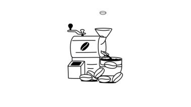 Bu muhteşem kahve kızartma ikonunu modern tarzda kavrayın.