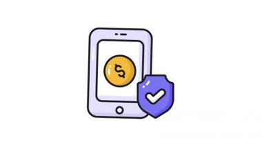 Güvenli ödeme konsepti videosunu gösteren güvenlik kalkanlı içerideki dolar.