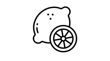 Dilimlenmiş limon diliminin doğrusal aminlenmiş simgesi görsel olarak bağlanıyor