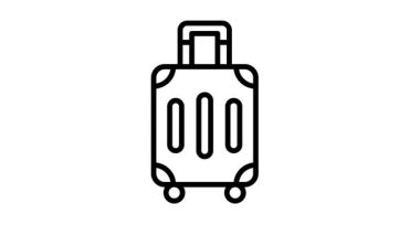 İyi hazırlanmış seyahat valizinin aminlenmiş simgesi.
