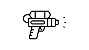 Plastik su tabancasının görsel olarak çekici simgesi