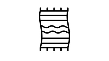 Çizgili plaj havlusunun görsel olarak çekici simgesi