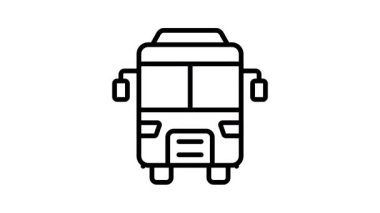 Yaz yolu otobüsünün lineer aminajlı simgesi