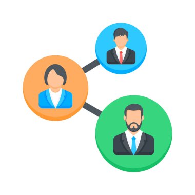 Örgüt hiyerarşisini temsil eden bir grup insan