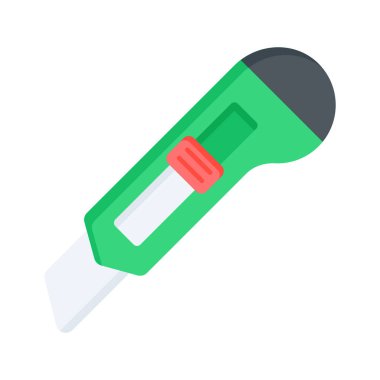 Kırtasiyeyi, ofis aletlerini ve işyeri ekipmanlarını sembolize eden bıçak.