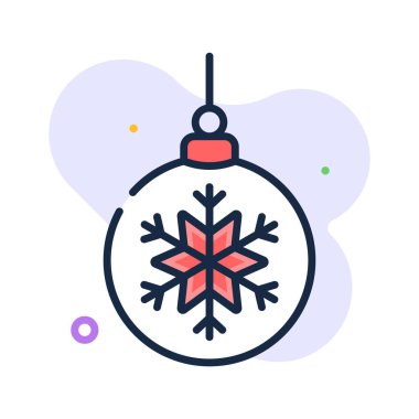 Dekoratif takıların iyi tasarlanmış düz bir taslak biçimi simgesi