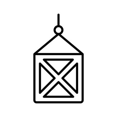 Noel fenerinin yaratıcı tasarımlı moda çizgisi simgesi