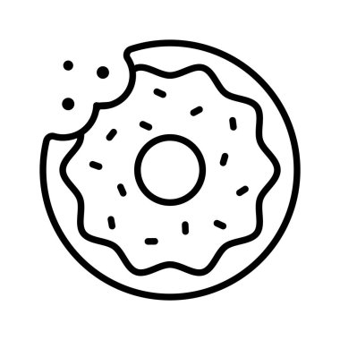 Noel ve yeni yıl tatlılarını sembolize eden lezzetli dondurmalı donut.