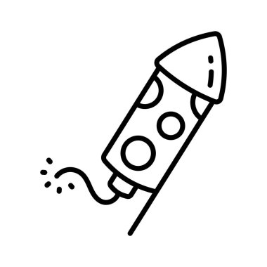 Renkli patlamalarla olayları kutlayan festival roketi simgesi