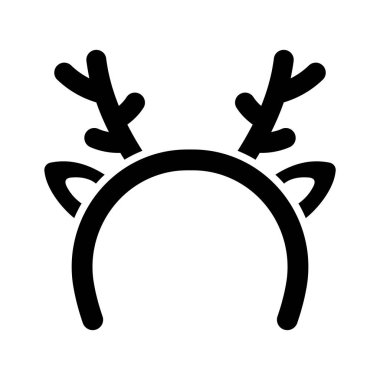 Kışın boynuz bandı tasarım tarzında simgesi