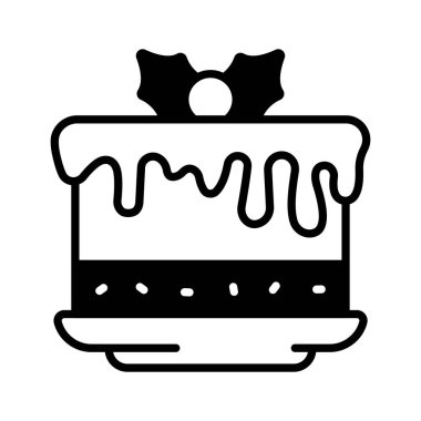 Kremalı harika bir çikolatalı pasta, lezzetli bir Noel tatlısı.