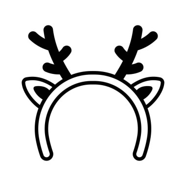 Kışın boynuz bandı tasarım tarzında simgesi