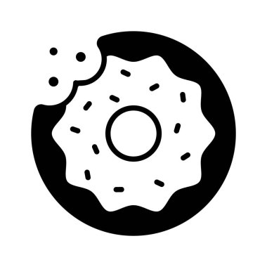 Noel ve yeni yıl tatlılarını sembolize eden lezzetli dondurmalı donut.