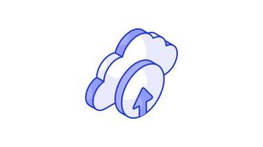 Bulut yükleme, yukarı doğru ok ile bulut yükleme, bulut yükleme kavramı