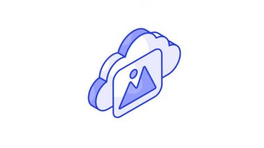 Resim konsepti izometrik görüntü yedekleme simgesi, bulut hesaplama vektör tasarımı içeren bulut