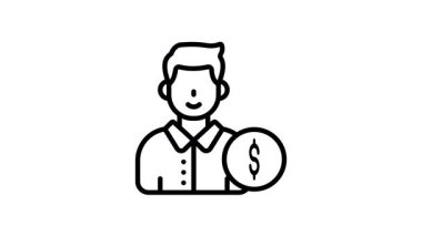 Olay yöneticisinin bütçe planını gösteren doğrusal bir canlandırma simgesi