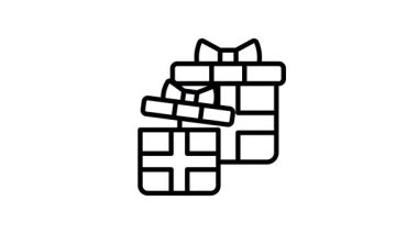 Etkinlikte hediye kutularını gösteren doğrusal bir canlandırma simgesi