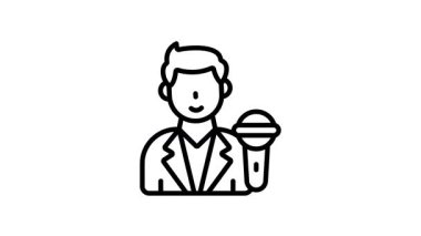 Etkinlikte şarkı söyleyen bir doğrusal canlandırma simgesi