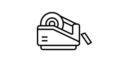 Bant dağıtıcısının modaya uygun canlandırılmış simgesi, düzenlenmesi kolay