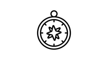 Yönlendirme aracını gösteren modern bir taslak biçim canlandırma simgesi