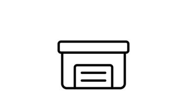 Güvenli para kutusunun taslak biçimli canlandırılmış simgesi