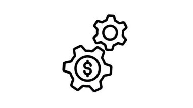 Para yönetimi planını gösteren bir taslak biçimli canlandırma simgesi