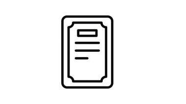 Resmi sertifika belgesinin özet biçimi canlandırılmış simgesi