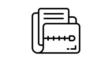 Sıkıştırılmış zip dizinini gösteren bir taslak biçimi canlandırılmış simge