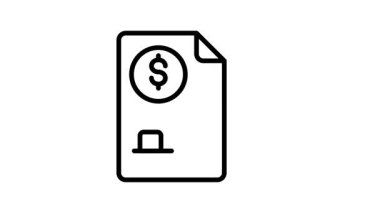 Finansal bakım çalışmalarının ana hatlı bir canlandırma simgesi