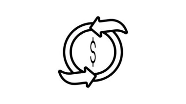 Şirket nakit akışının ana hatlı simgesi