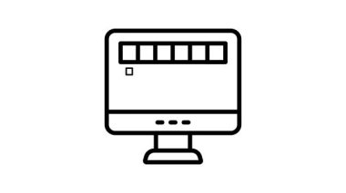 Masaüstü ekranını gösteren bir taslak biçimi canlandırılmış simge