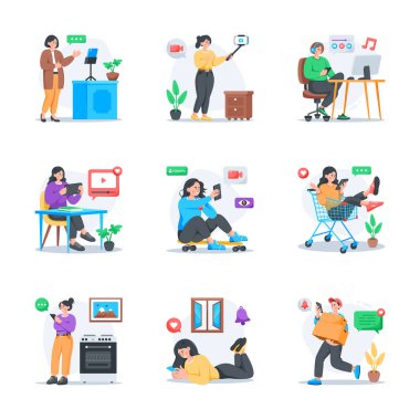 Ellerinizi bu inanılmaz fonkolik ve akıllı telefon bağımlılığının düz çizimlerine koyun.