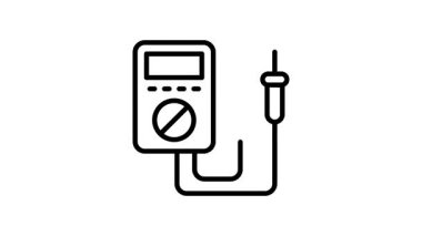 Voltmetrenin iyi tasarlanmış bir tasarım biçimi canlandırılmış simgesi