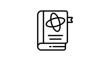 İşte fizik kitabının ana hatlı bir canlandırma simgesi.