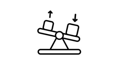 Güç dengesi deneyinin kişiselleştirilebilir satır biçimi canlandırılmış simgesi