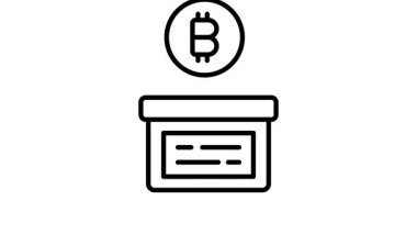 Şifreleme kutusunu kaydetmenin modern doğrusal canlandırılmış simgesi