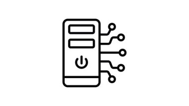 Bilgisayar işlemcisinin doğrusal canlandırılmış simgesini kullanmaya hazır