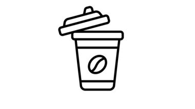Modern stil kahve fincanının bu muhteşem animasyon ikonunu yakala.