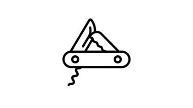 Keskin bir hayatta kalma bıçağı macera, avlanma ve açık hava aktivitelerini temsil eder..