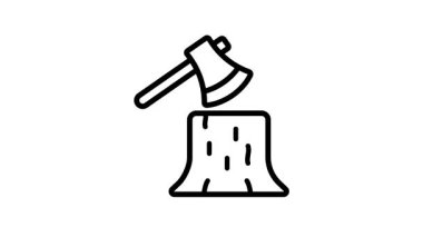 Odun kesmek ve hayatta kalmak için kullanılan tahta saplı bir balta..